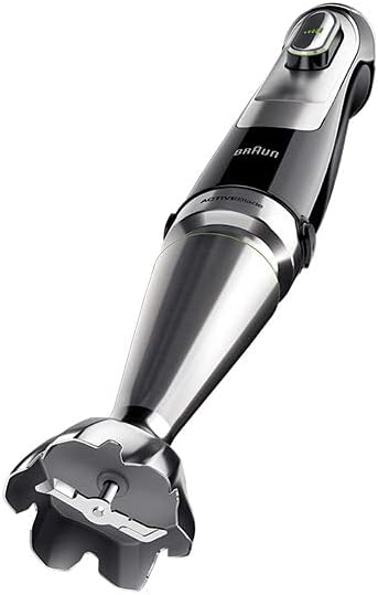 Braun MultiQuick 9 MQ 9187XLI staafmixer �C Staafmixer met Active PowerDrive technologie en 5 accessoires voor hakken, pureren, kloppen en crushen van ijs, 1200 watt, zwart/roestvrij staal