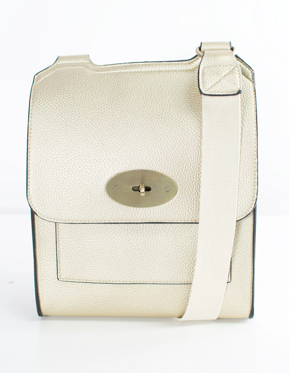 Gold Messenger Bag