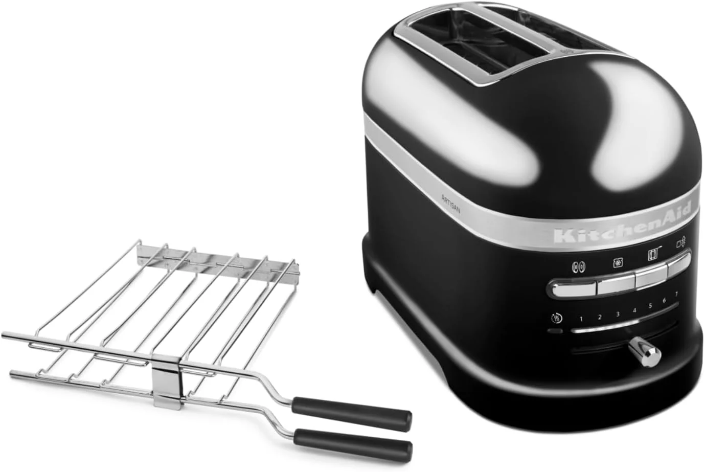 KitchenAid Toaster f��r 2 Scheiben mit Sandwich-Zange | Artisan | Retro Toast Machine | Verschiedene Funktionen und Br?unungsstufen | Gr��n