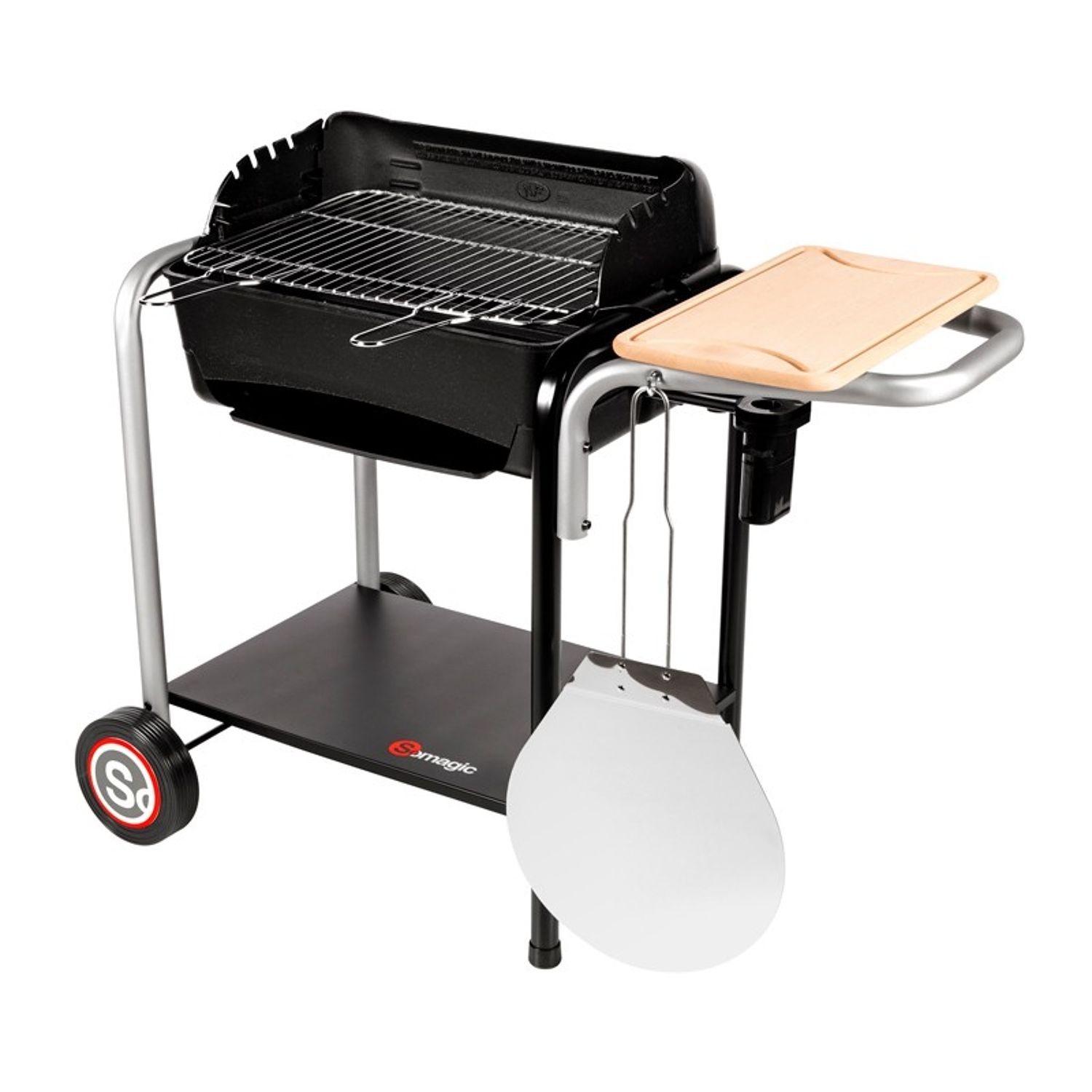 Grill węglowy w Rzymie z pizzą