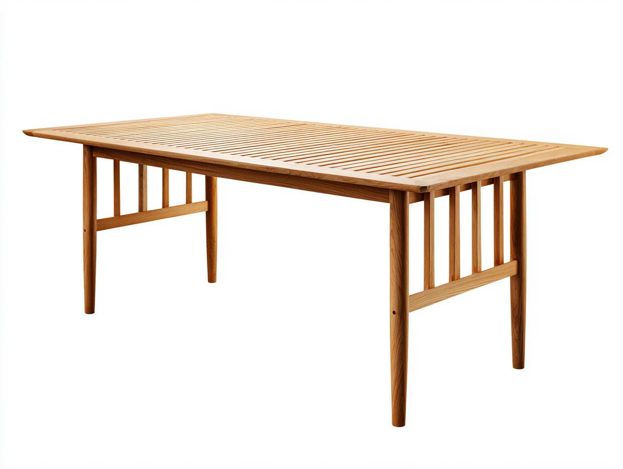Gartentisch Holz 180x90x75 cm Natur - Modernes Design - Für Garten und Terrasse