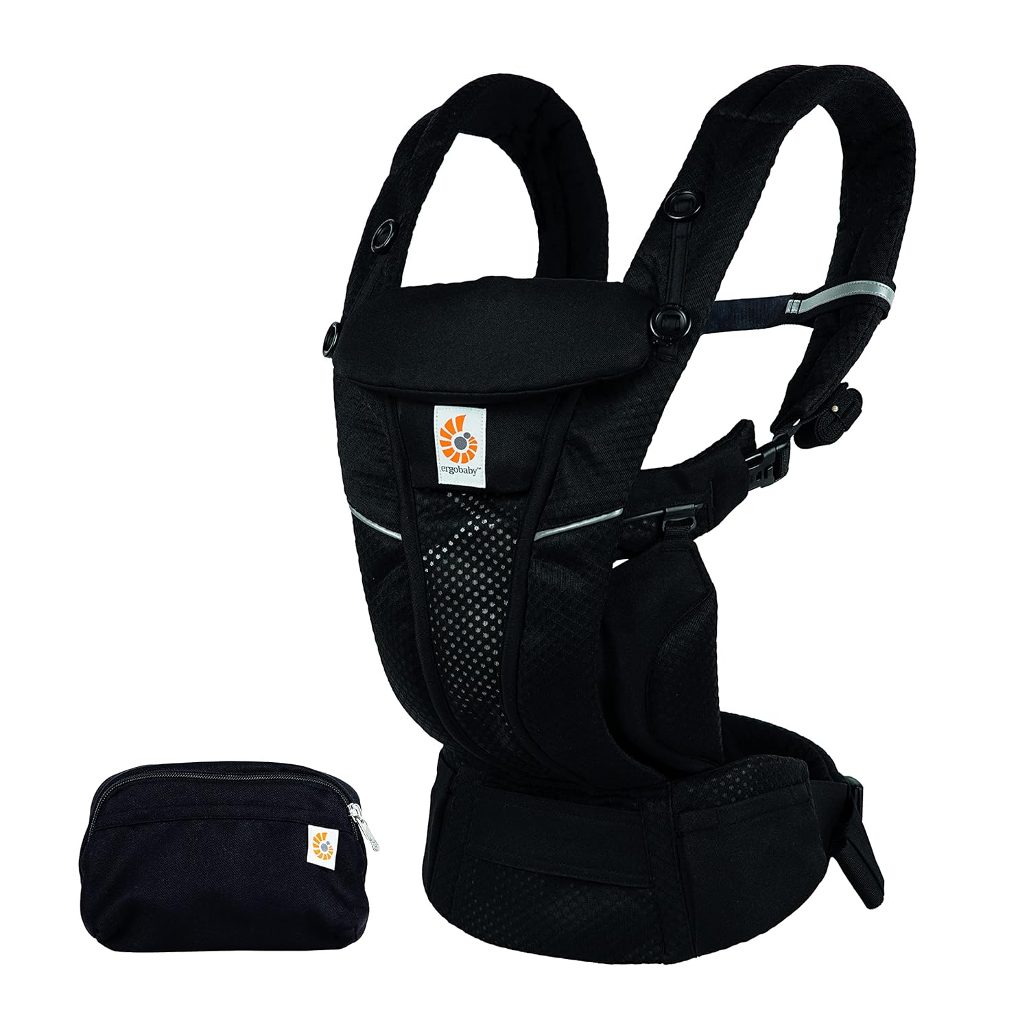 Ergobaby Omni Breeze Babytrage für Neugeborene ab Geburt bis 20kg, 4 Positionen SoftFlex Mesh Ergonomische Babybauchtrage Rückentrage Baby-Tragetasche, Natural Beige