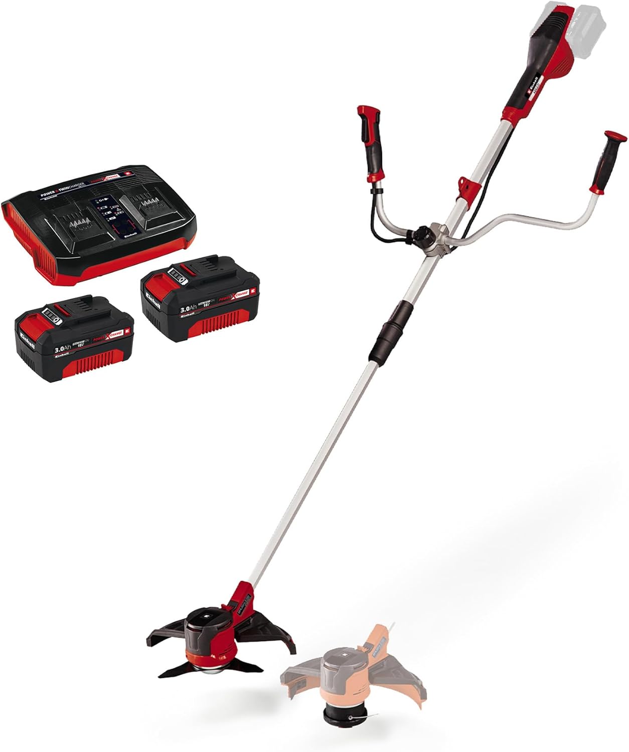 Einhell Akku-Sense Agillo 36/255 BL Power X-Change (Li-Ion, 2 x 18 V, Brushless Front-Motor, elektronische Drehzahlregulierung, Zweihandgriff, Split Shaft, ohne Akku und Ladegerät)