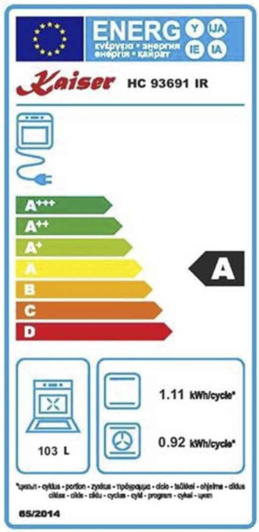Kaiser Induktions-Standherd HC 93691 IS, Elektro Standherd 90 cm/Kaiser Empire mit Induktionskochfeld /5 Kochzonen/8 Multifunktions-Elektro-Backofen/Selbstreinigung/115 L