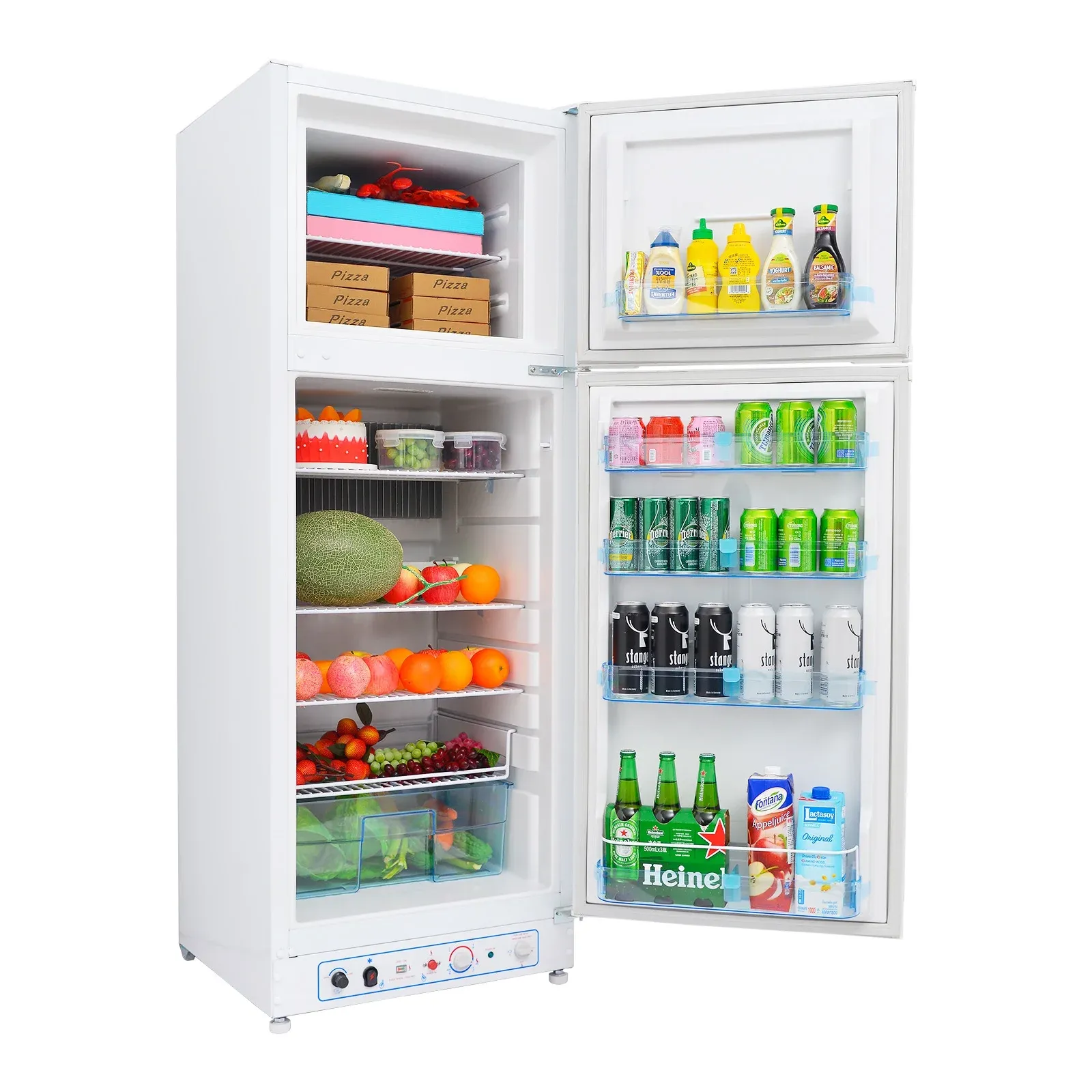 9.4 Cu ft 64 in*H Propane Refrigerator AC 110V Freezer Large Capacity Frigde Camper Motorhome