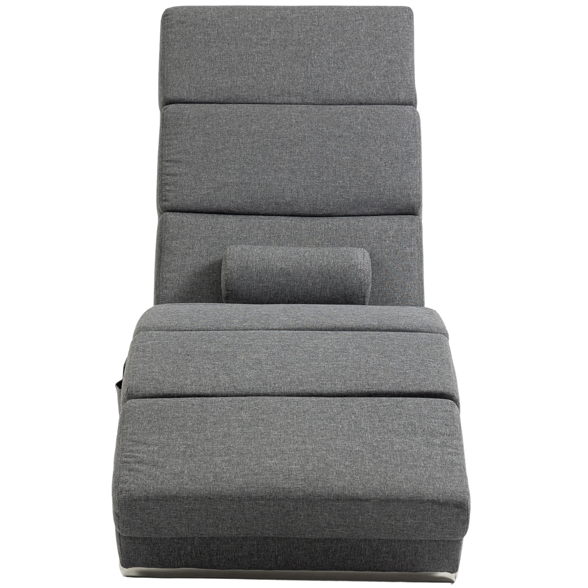 Massagestoel Relaxstoel Ligstoel 8 vibratiepunten, 5 modi, 8 vibratiepunten, 56 x 168 x 84 cm, Grijs
