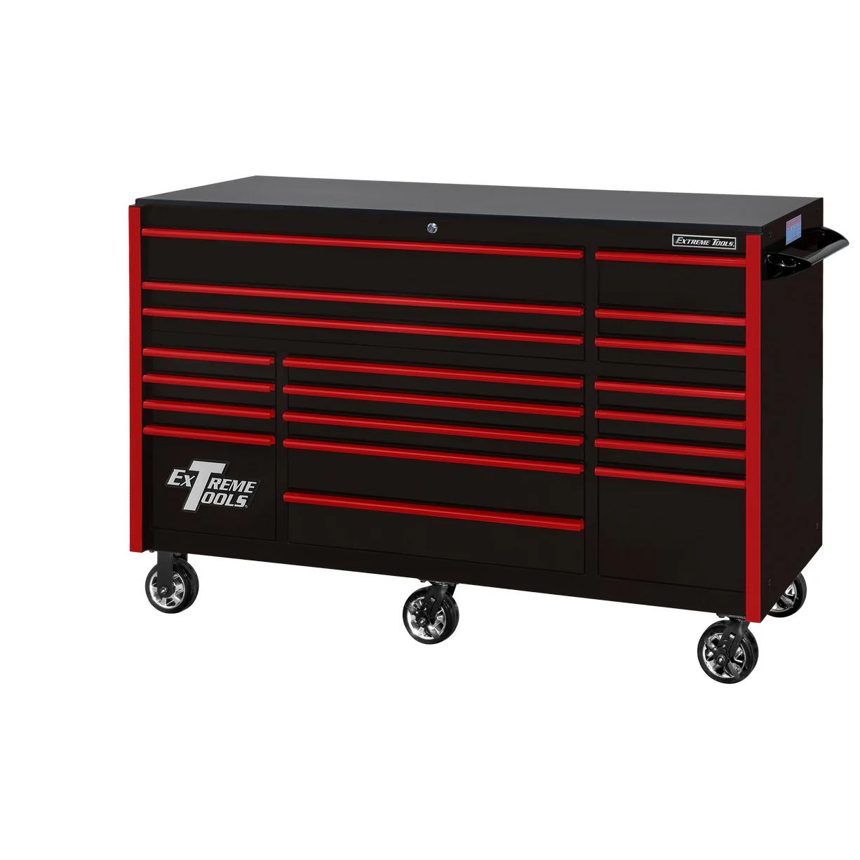 Extreme Tools RX250 Series 72-in x 30-in Roller Cabinet – 19-Drawer – 250 lb Drawer Slides