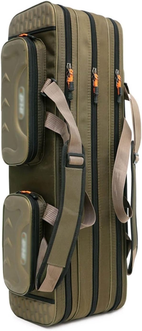 Aufbewahrungstasche für Angelgeräte 3/4 Schicht 8. 0cm Angeltasche Multifunktionale Angelrute Rolle Köder Pole Aufbewahrungstasche Hülle Angelausrüstung Rutentaschen (Size : 4 Layer 80cm)