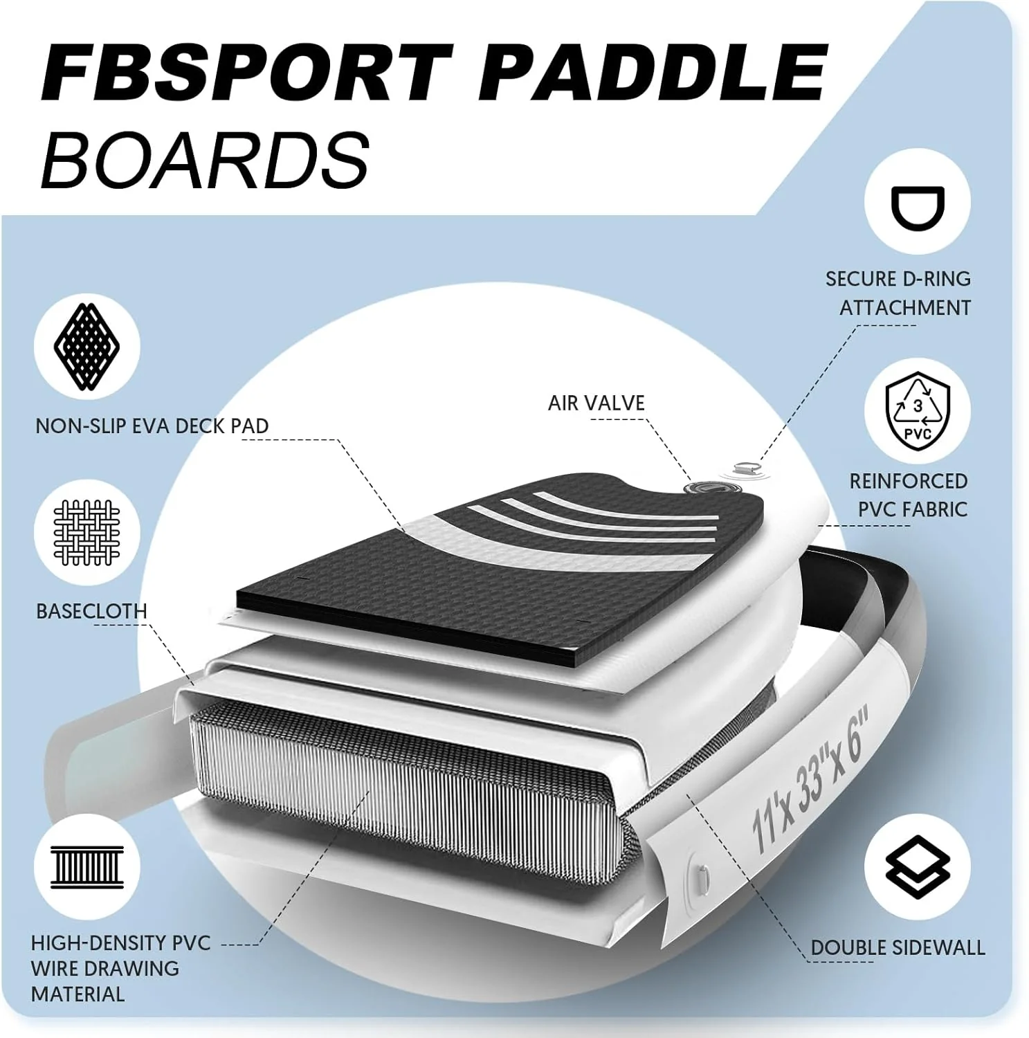 Premium-Stand-Up-Paddle-Board, Yoga-Board mit strapazierf?higem SUP-Zubeh?r und Tragetasche | Breiter Stand, Surf-Kontrolle, rutschfestes Deck, Leine, Paddel und Pumpe f��r Jugendliche und Erwachsene