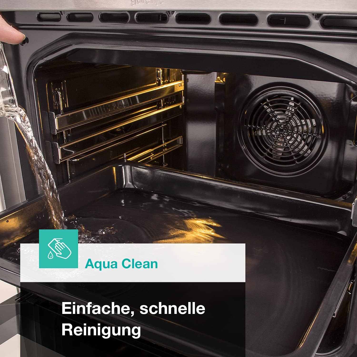 Gorenje GEIT5C61SPG Standherd mit Induktionskochfeld, 50 cm, 70 Liter,Silber, PerfectGrill, AirFry, FrozenBake, Pizza Mode 300°C, AquaClean, Made in Europe, inox