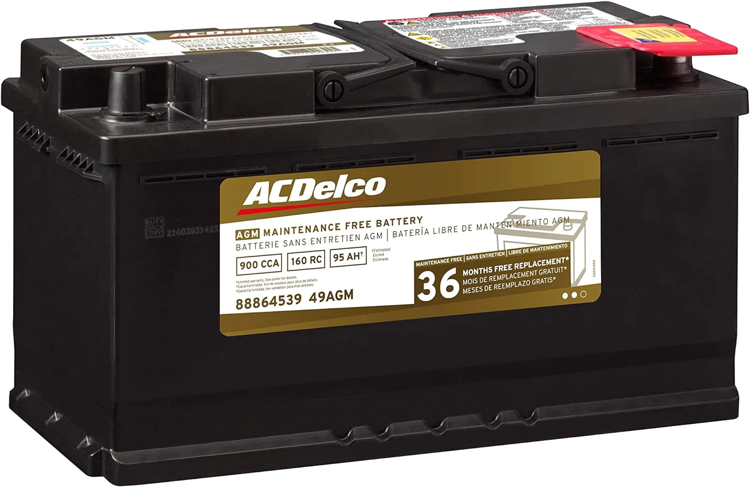 Gold 49AGM BCI Group 49 Battery