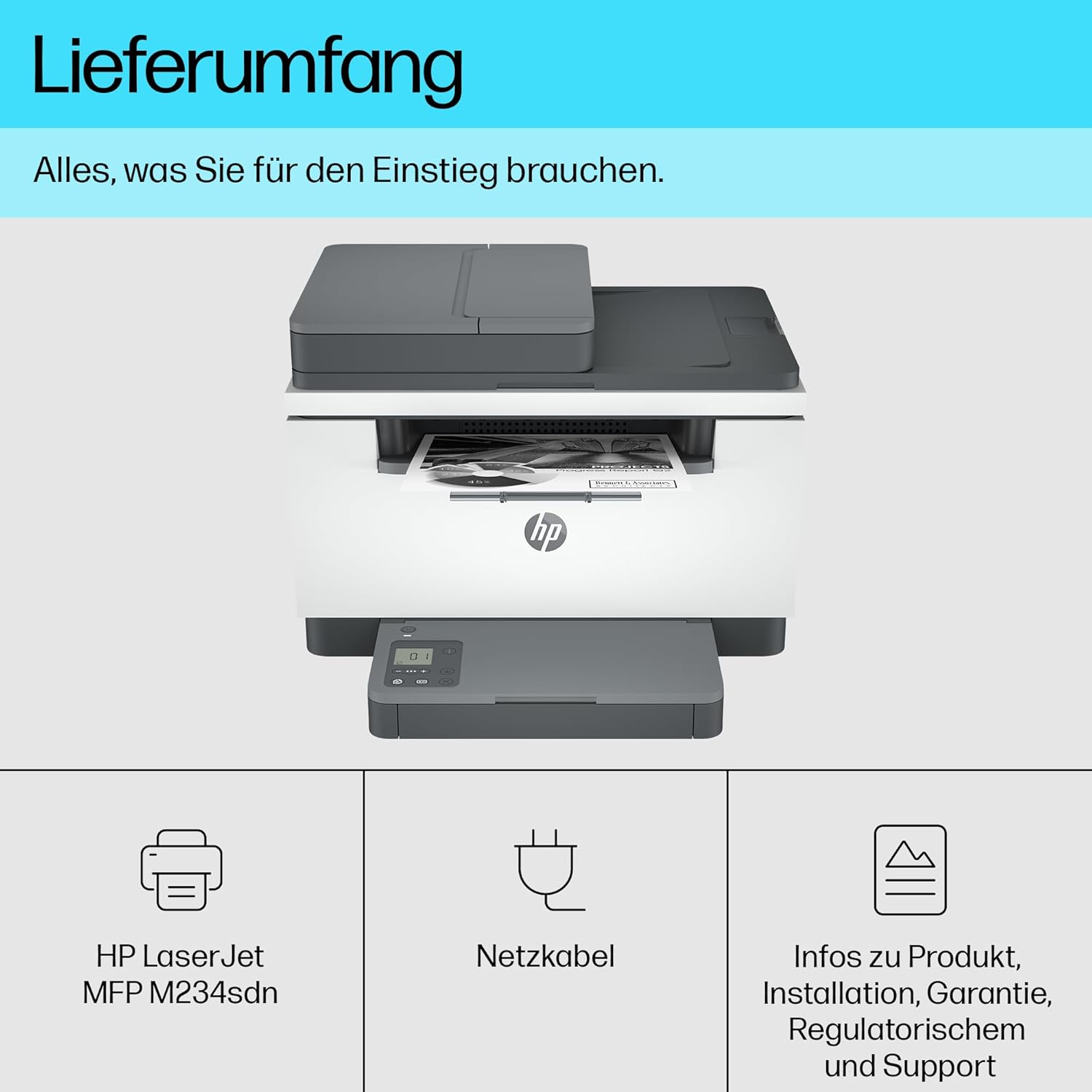 HP LaserJet MFP M235sdw Multifunktions-Laserdrucker Schwarzweiß, Drucken, Kopieren, Scannen, Automat.beidseitiger Druck, Dual-Band Wi-Fi, USB, LAN, HP Smart App, Intelligente Benutzeroberfläche