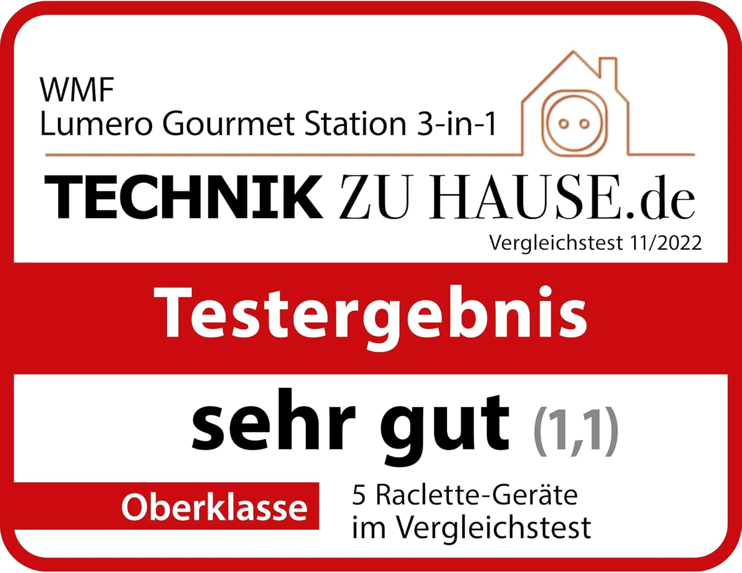 WMF Lumero 3in1 Gourmet Station f��r 8 Personen, Raclette Fondue Kombi, elektrisch, Temperaturregulierung, Beleuchtung, 1800 Watt, platzsparend, edelstahl matt