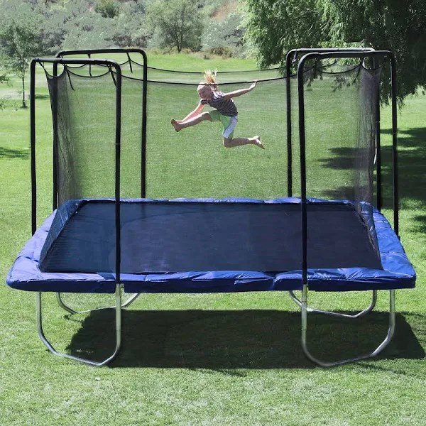 Skywalker Trampolines 15 Rectangle Trampoline with Enclosure, Blue