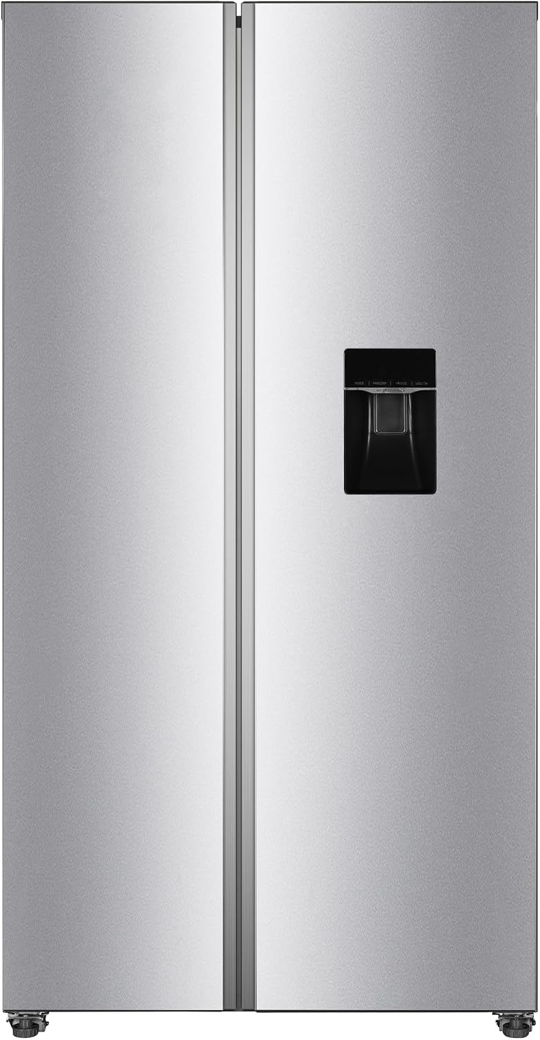 PKM SBS288-151EIXWD Side by Side Kühl-Gefrierkombination | Inox Design | 288 Liter Kühlen | 151 Liter Kühlen | 39dB | NoFrost | Wasserspender | 286kWh | Display | Freistehend