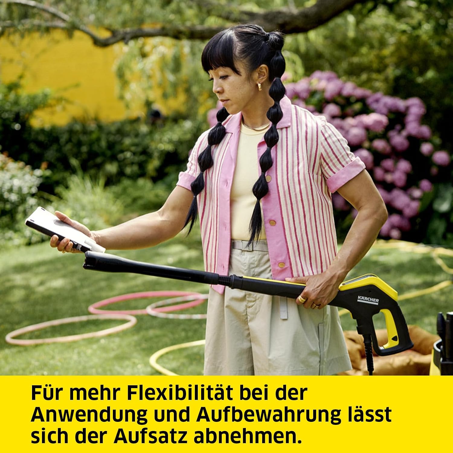 Krcher Hochdruckreiniger K 5 Compact, Druck: max. 145 bar, Durchfluss: max. 500 l/h, Flchenleistung: 40 m/h, Wasserfilter, Gewicht: 12 kg, Hochdruckschlauch und -pistole, Dreckfrser, Strahlrohr