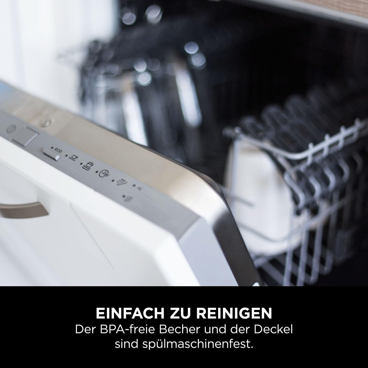 Ninja Blast Tragbarer Mixer / Blender / Smoothie Maker, 530ml Becher, Auslaufsicherer Deckel, Leistungsstarker Mini Standmixer, Kabellos & Wiederaufladbar, Zerkleinert Eis & Obst, Schwarz, BC151EUBK