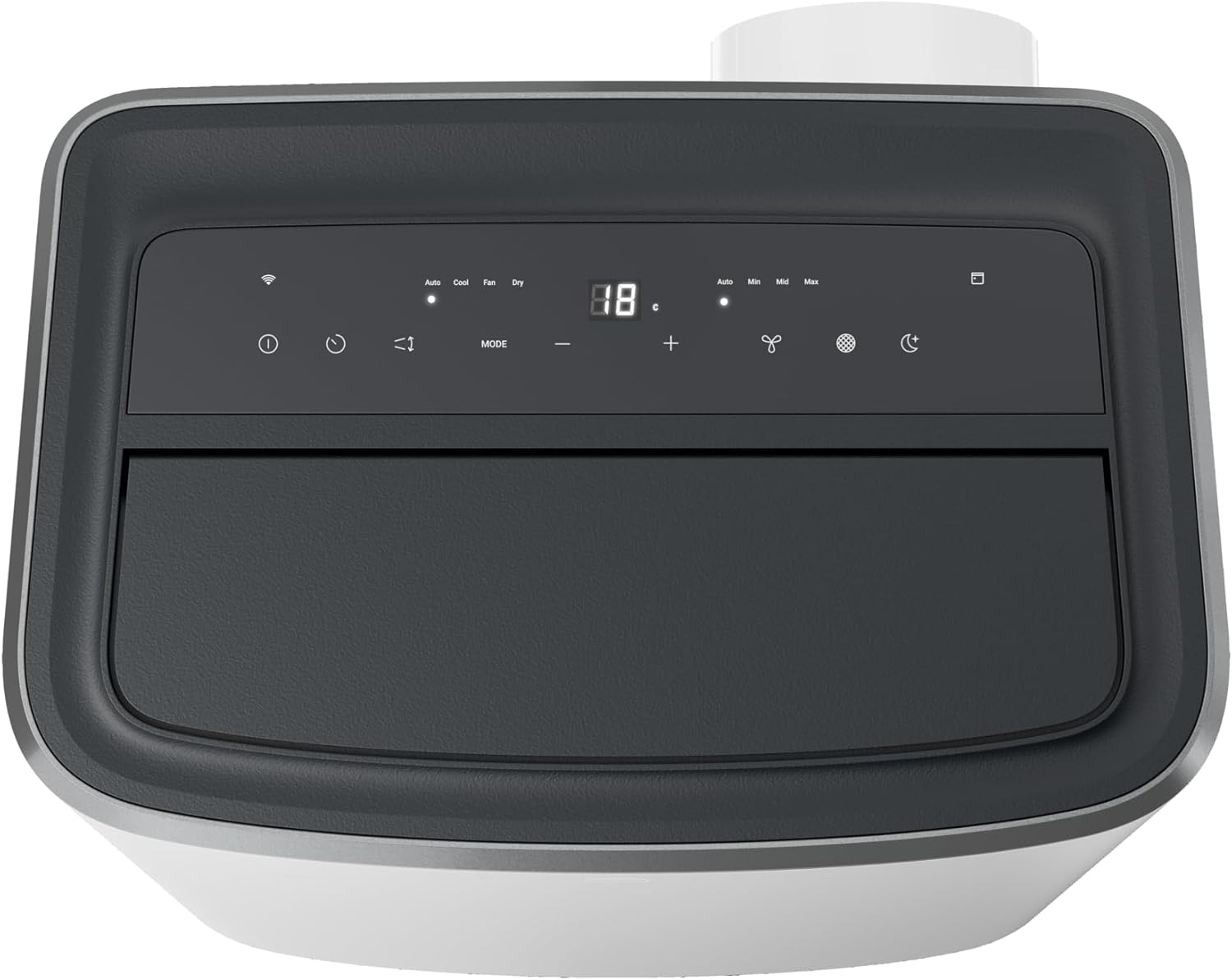 AEG Chillflex Pro AXP26U338CW mobile Klimaanlage / LED Display / Touch-Buttons / Fernbedienung / 30-40 m² / Kühlfunktion / Ventilator / Entfeuchtungsfunktion / Automatik / weiß/silber/schwarz