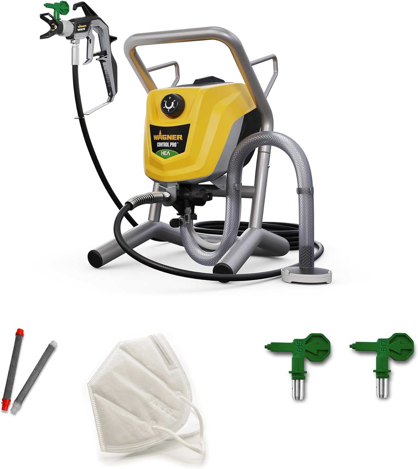 WAGNER Airless Farbsprühsystem Control Pro 350 M für Wandfarben, Latexfarben, Lacke & Lasuren, 15 m²-2 min, Druckregulierung, 110 bar, Schlauch 15 m