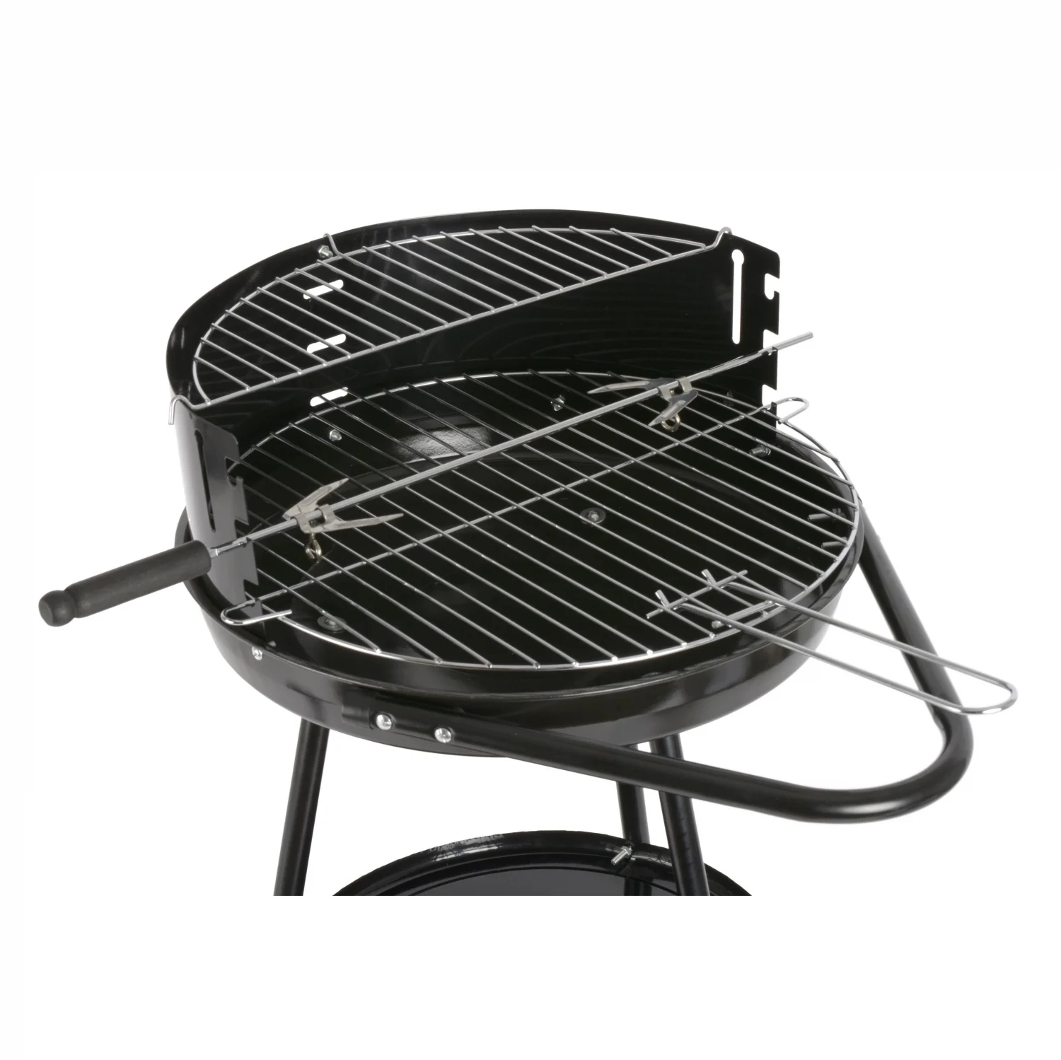 Okrągły grill z uchwytami i kółkami Idealcasa