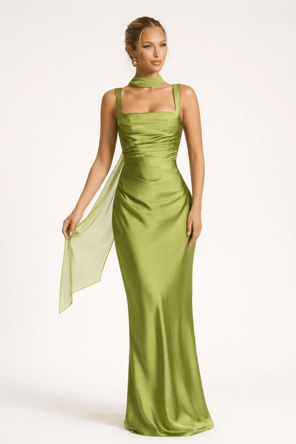 ?rmelloses Maxikleid f��r Damen | Slim Fit Sommerkleid Bodenlang | Elastisches Freizeitkleid mit Rundhalsausschnitt