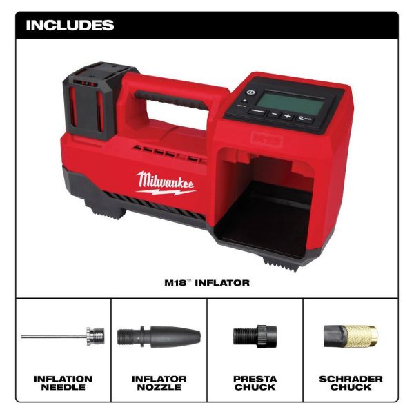 2848-20 M18 18-Volt Lithium-Ion Cordless Inflator (Tool-Only)