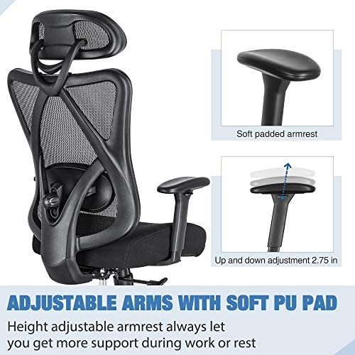 Task Chair Mesh Back SUNNOW Ergonomic Office Chair, Mesh Computer Desk Chair , High Back ...