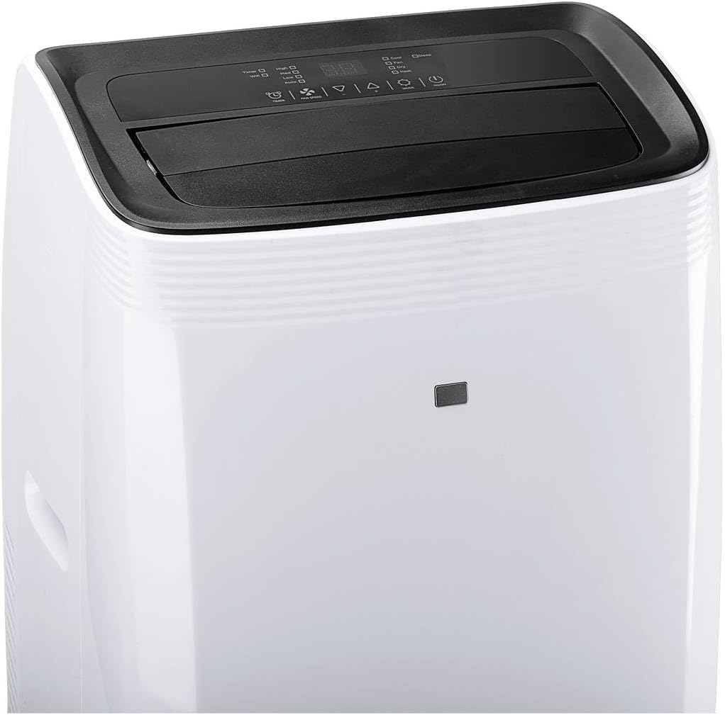 Mobile Klimaanlage mit Heizfunkztion 12000 BTU bis 32m² mit Abluftschlauch (1,5m), Timer und Entfeuchtermodus