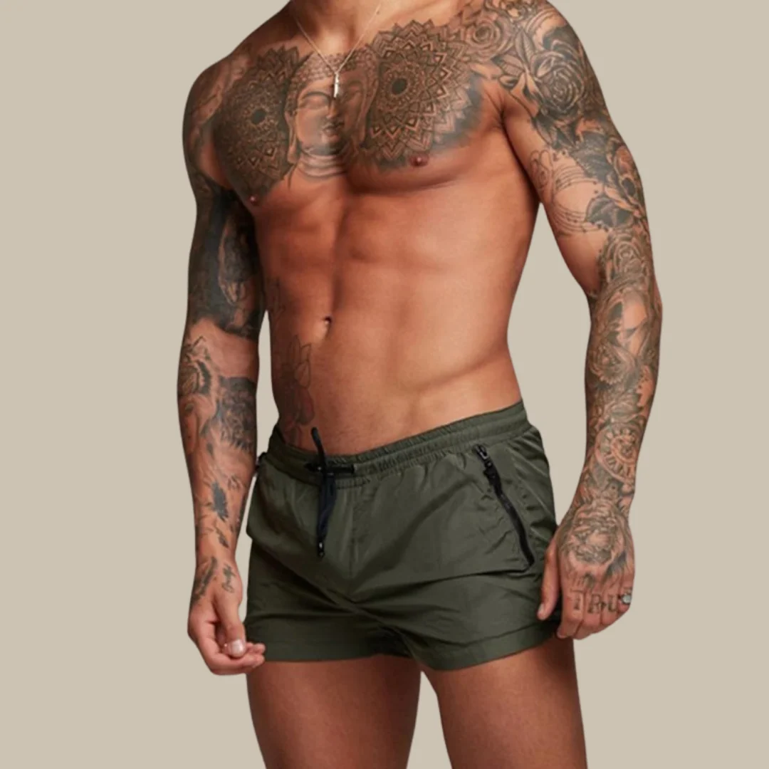 Schnelltrocknende Herren Shorts mit Stretch - Bequeme Kurze Sommerhose f��r Freizeit und Strand - Klassische Passform