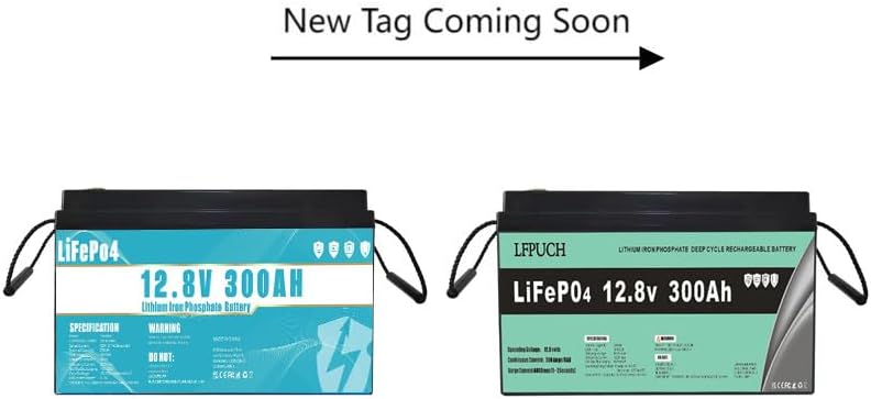 LiFePO4 Batterie 12V 300Ah Lithium Eisenphosphat Batterie, ausgestattet mit 300A BMS, Lebensdauer über 8 Jahre, geeignet für Camping, Solarenergie, Notstromversorgung usw.