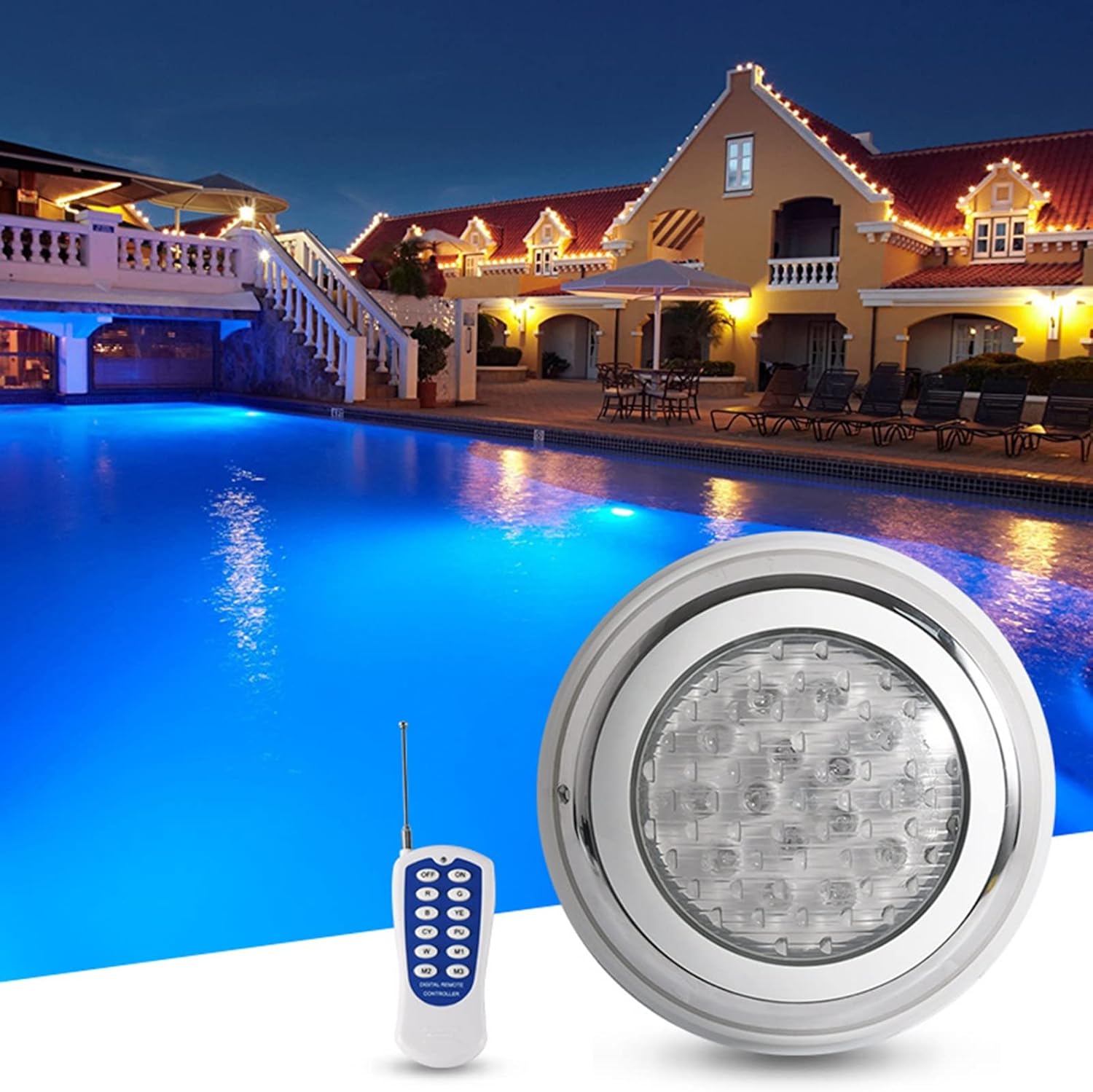 LED-Unterwasser-Poolleuchte mit Synchronsteuerung für lebendige Schwimmbadbeleuchtung
