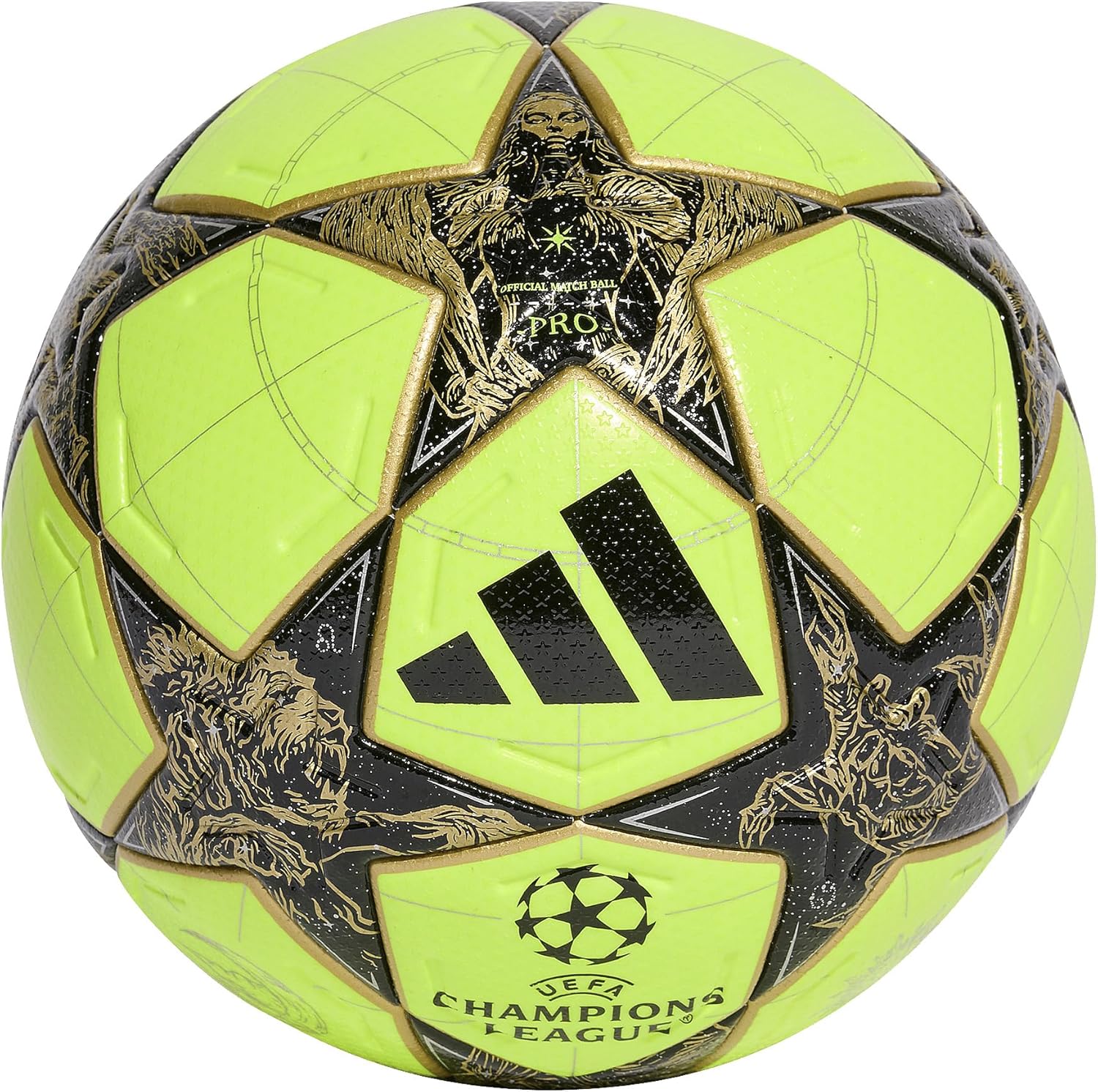 adidas Performance UCL Pro Winter Spielball gelbschwarz, 5 Ohne Geschlecht