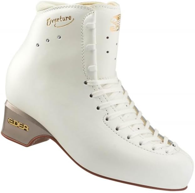 Edea Schlittschuhe Overture mit Rotation-Schlittschuhkufen, zum Eislaufen, Elfenbeinfarbe (Breite: C, Größe: 220)