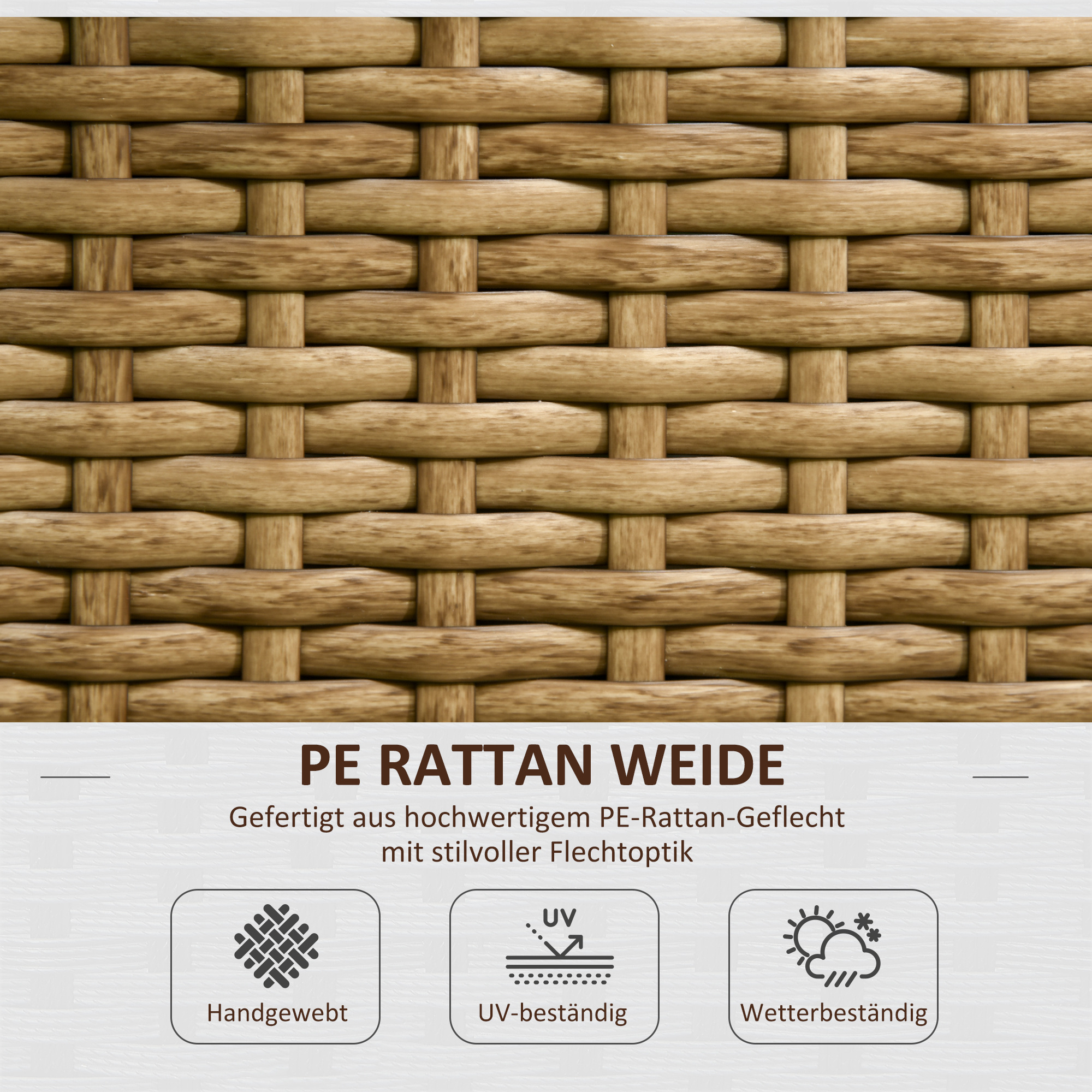 Plantenbak Bloembak met Klimhulp, Weerbestendig, 103 cm x 103 cm x 29 cm, Zand