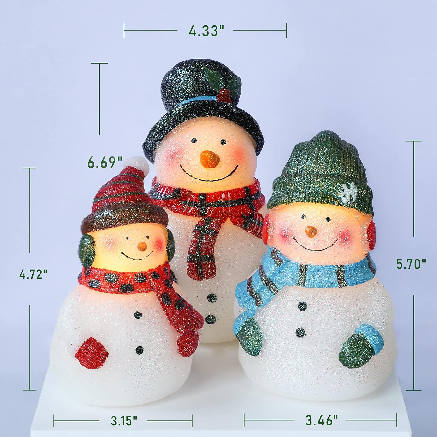 Weihnachten LED flammenlose Kerzen, Schneemann Neuheit Beleuchtung Batteriebetriebene Fernbedienung, Echtwachs LED Flackernde Kerzen Dekorativ für Urlaub, Schlafzimmer, Party (Schneemann-1)