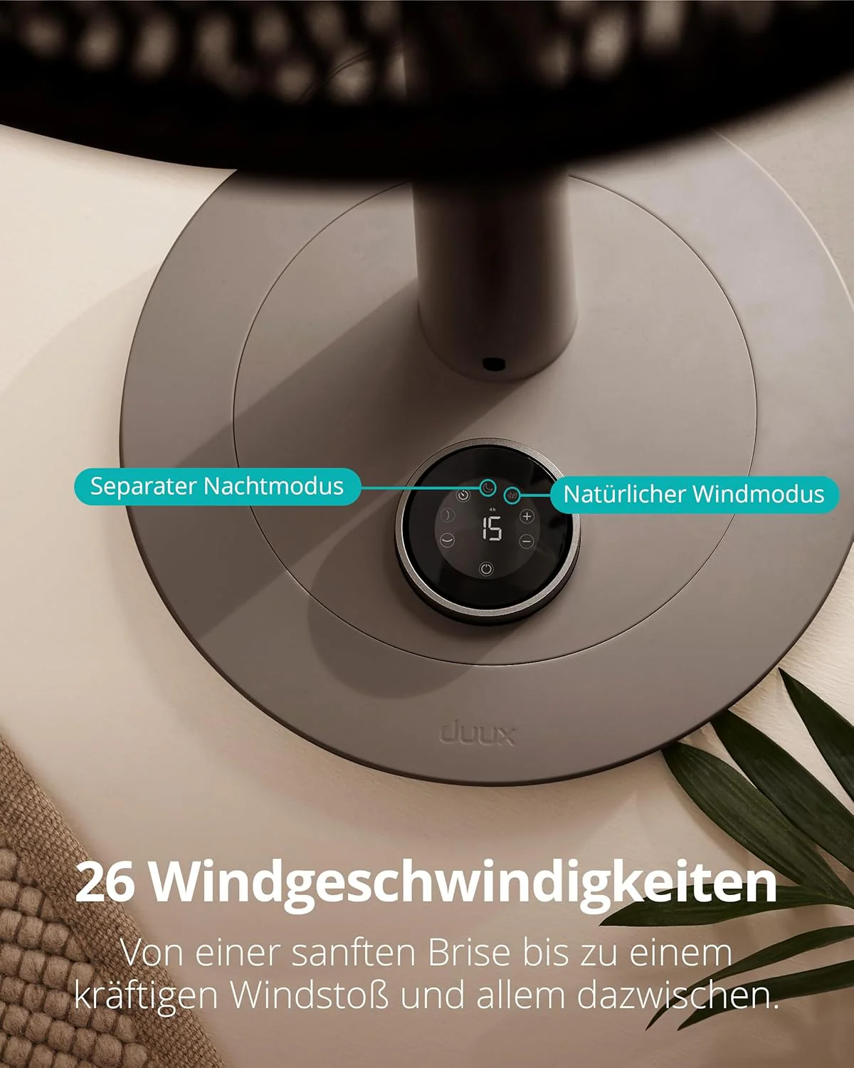 Duux Whisper 2 Statiefventilator Stil - Zuinige DC-motor met 26 snelheden - Ventilator in hoogte verstelbaar (73-95cm) - Horizontale + Verticale oscillatie - Wit