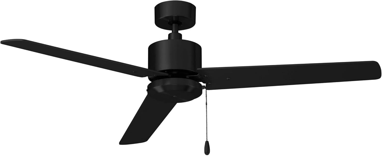 Aldea II 52-Inch Matte Black Ceiling Fan with 3 Blades for Indoor Use