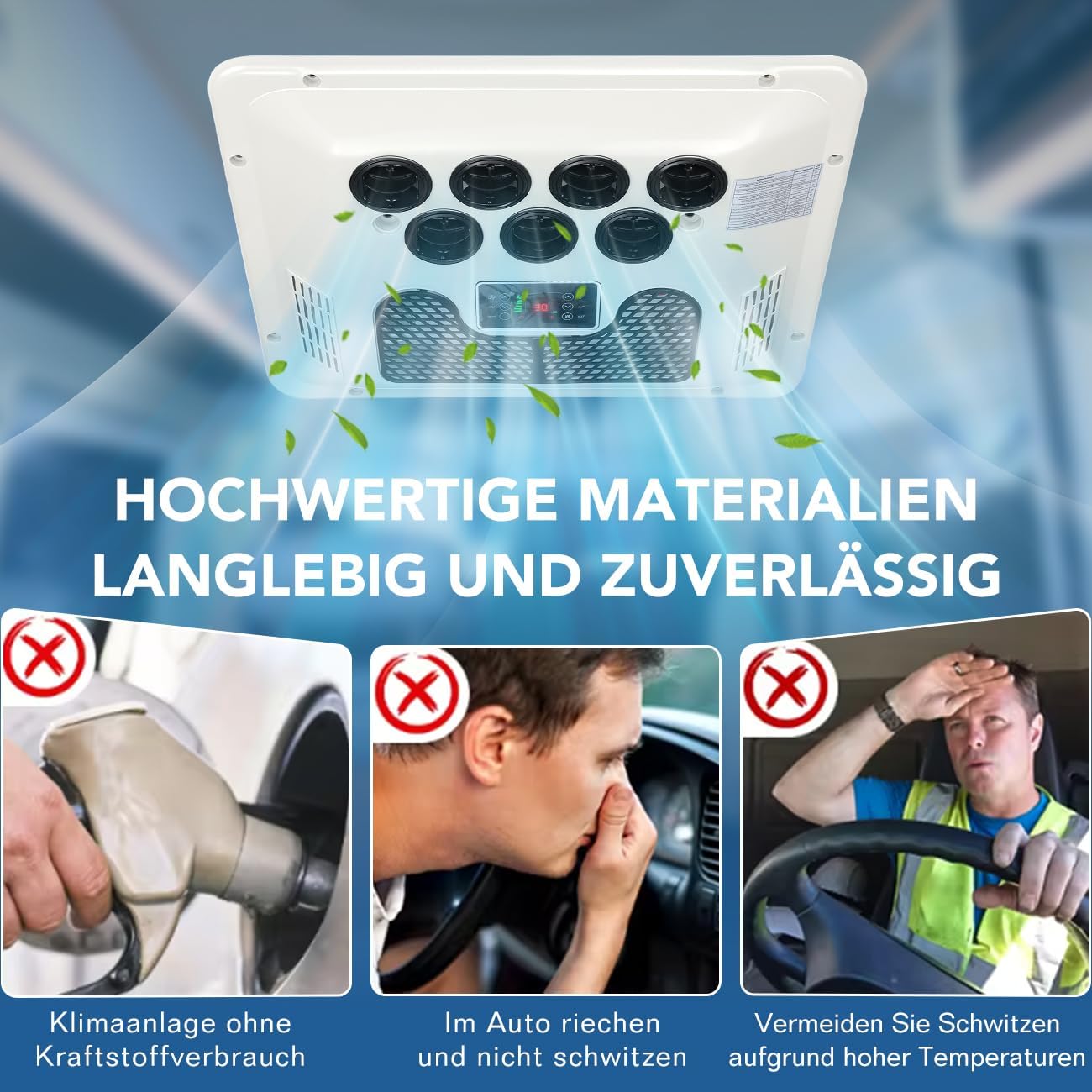 24V Parkklimaanlage Elektrische Klimaanlage, Klimaanlage Wohnwagen, RV Dachklimaanlage, Wohnmobil Klimaanlage Kühlfunktion Dachklimaanlage für LKW PKW Wohnmobil StandHeiz