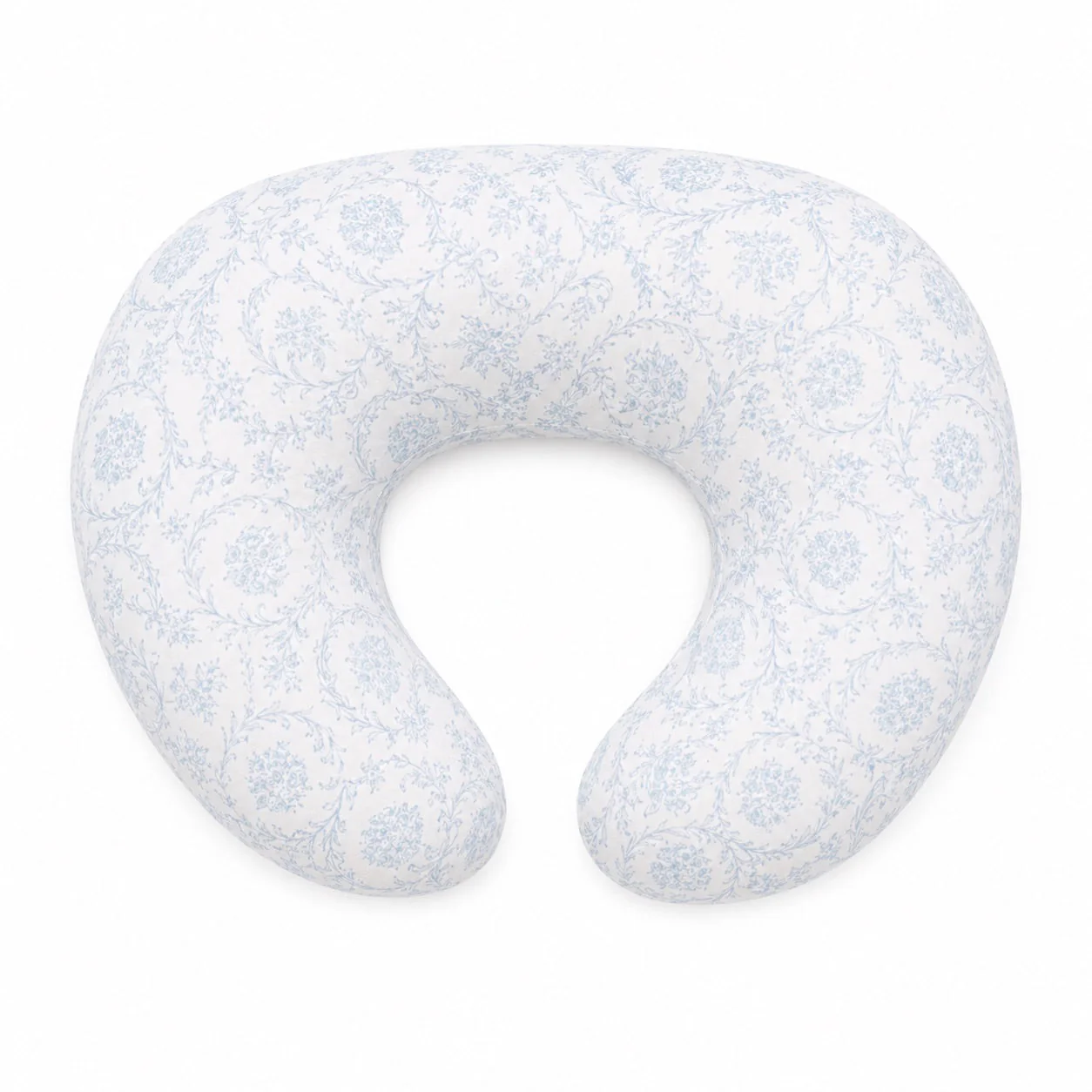 Blue Chinoiserie Ruffle Nursing Pillow Cover