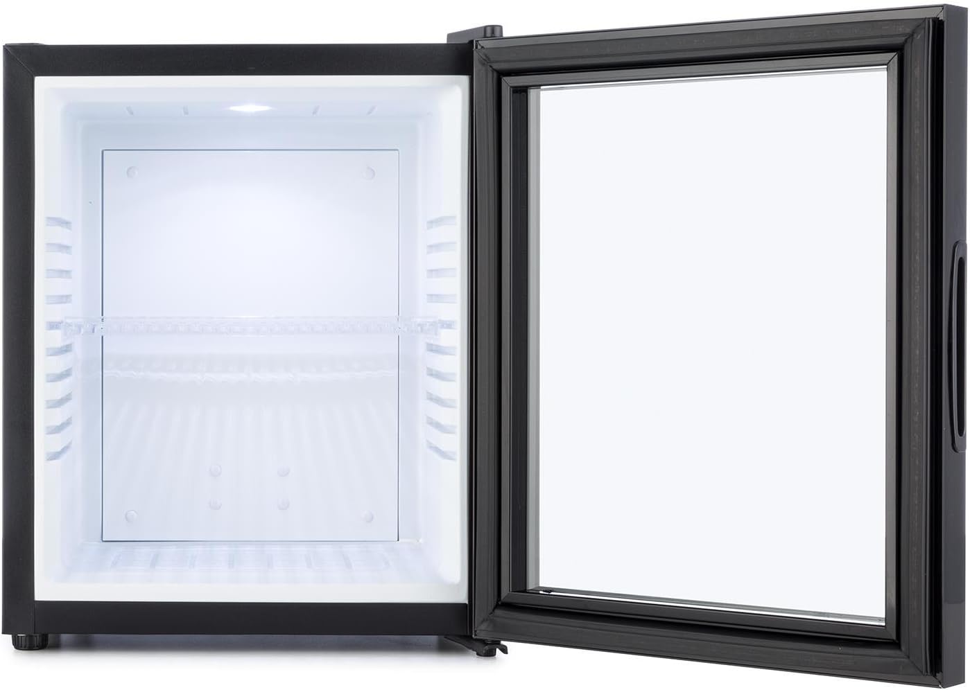 Klarstein MKS-13 Mini Kühlschrank Minibar Getränkekühlschrank mit Regaleinschub (36 Liter, leise, reinigungsfreundlich) schwarz-silber