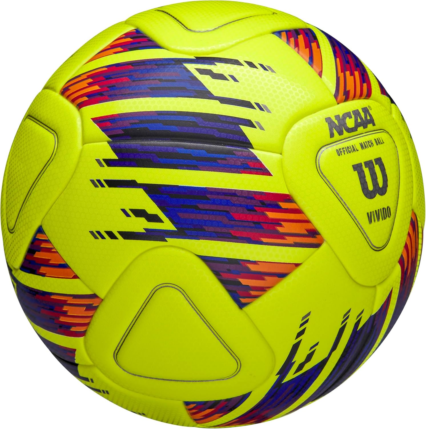 Wilson NCAA Vivido Match Fußball, Größe 5, Gelb/Orange/Violett