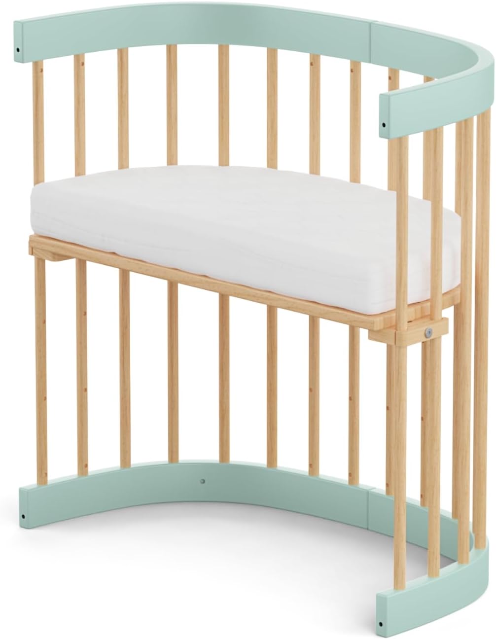 tweeto® Babybett 7 in 1 – mitwachsendes Babybett aus Holz | höhenverstellbares Beistellbett & Gitterbett | umbaubar zu Kinderbett & Laufstall (Buche Natur)