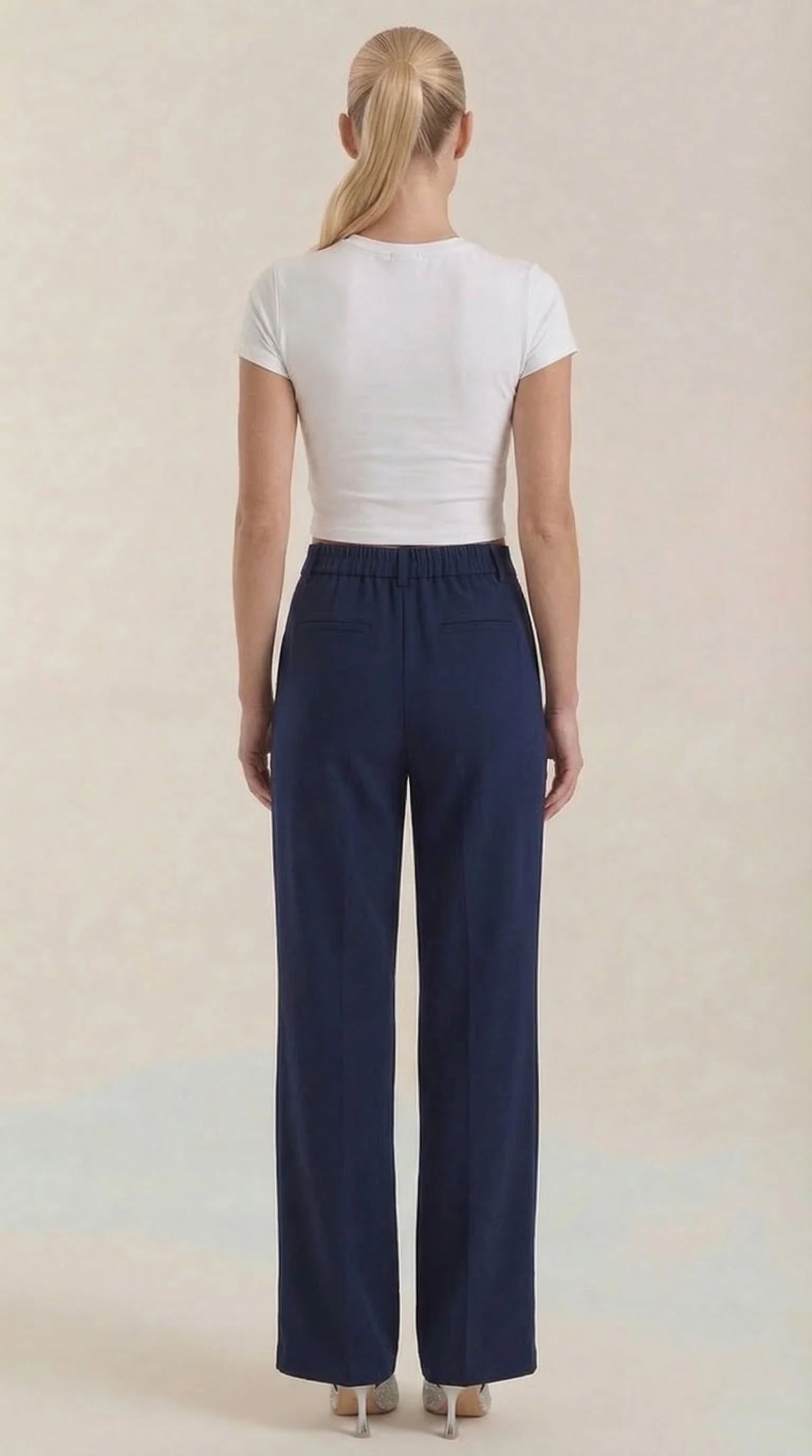High Waist Stoffhose