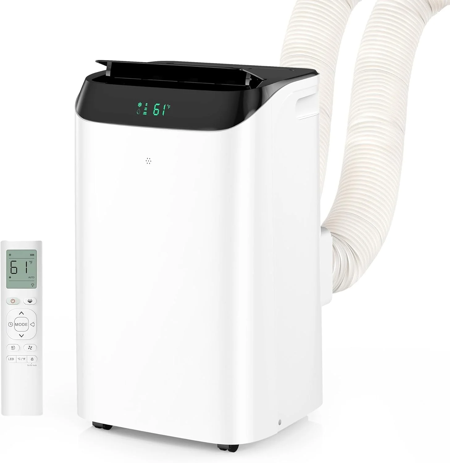 16,000 BTU Inverter Portable Air Conditioner with Remote, Free Stand Cooling Portable AC Unit for Room up to 800 sq.ft, with Dehumidifier & Fan,Dual Hose,Windows Kit,Quiet Sleep Mode(45dB)