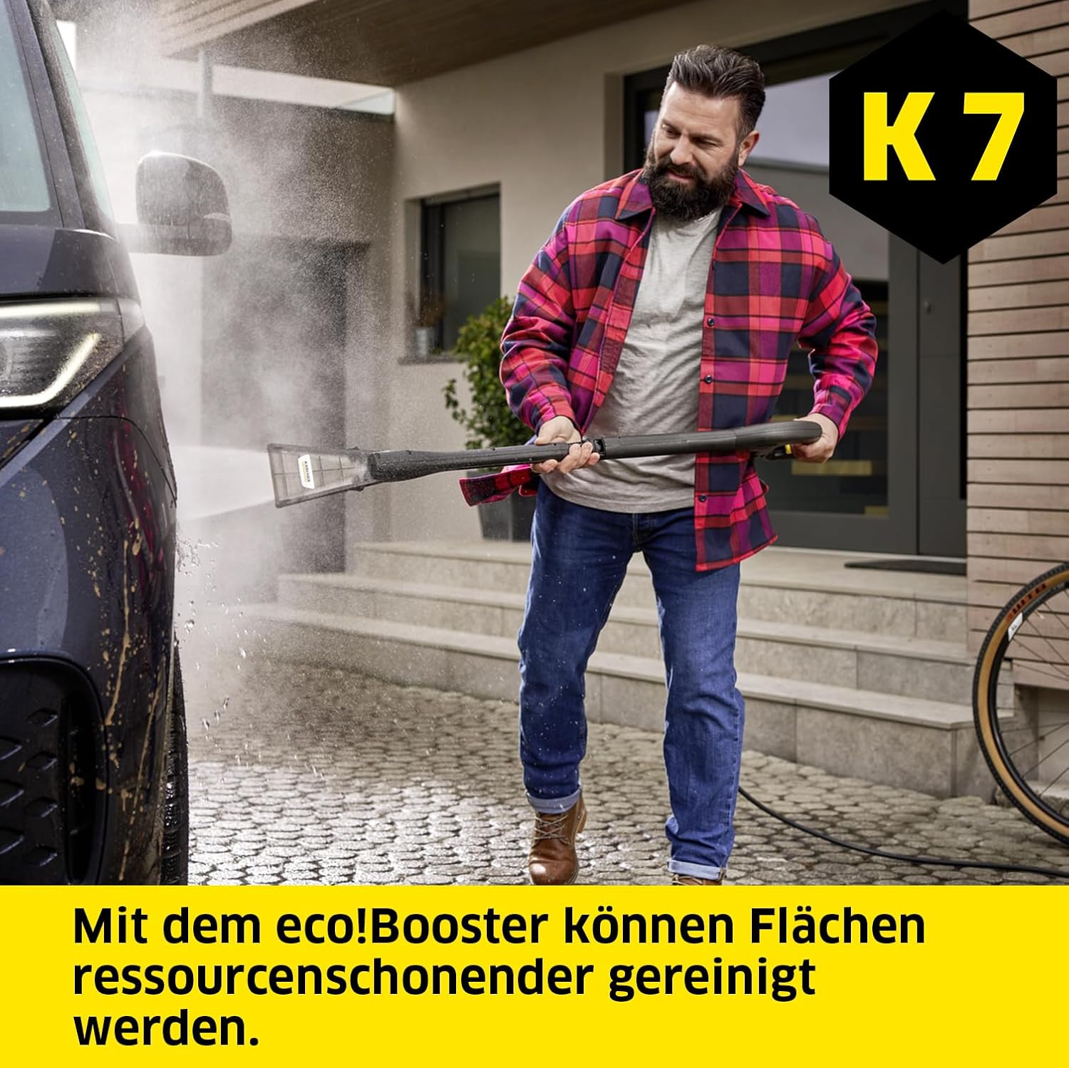 Krcher Hochdruckreiniger K 7 Premium Power Home, Druck: 180 bar, Durchfluss: 600 l/h, Flchenleistung: 60 m/h, Leistung: 3.000 W, Schlauchtrommel, mit Pistole, Dreckfrser, Strahlrohr