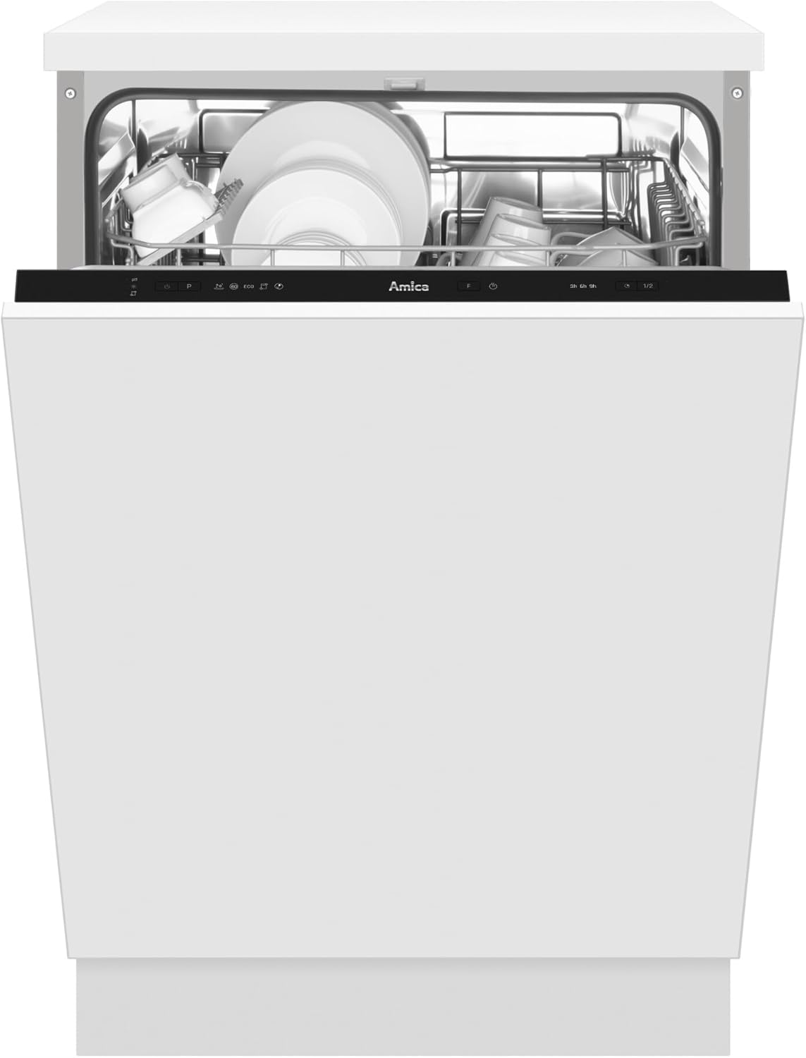 Amica Einbau-Geschirrspüler EGSPV 597 910 / vollintegriert / 60 cm breit / 5 Programme, 12 Maßgedecke/Startzeitvorwahl