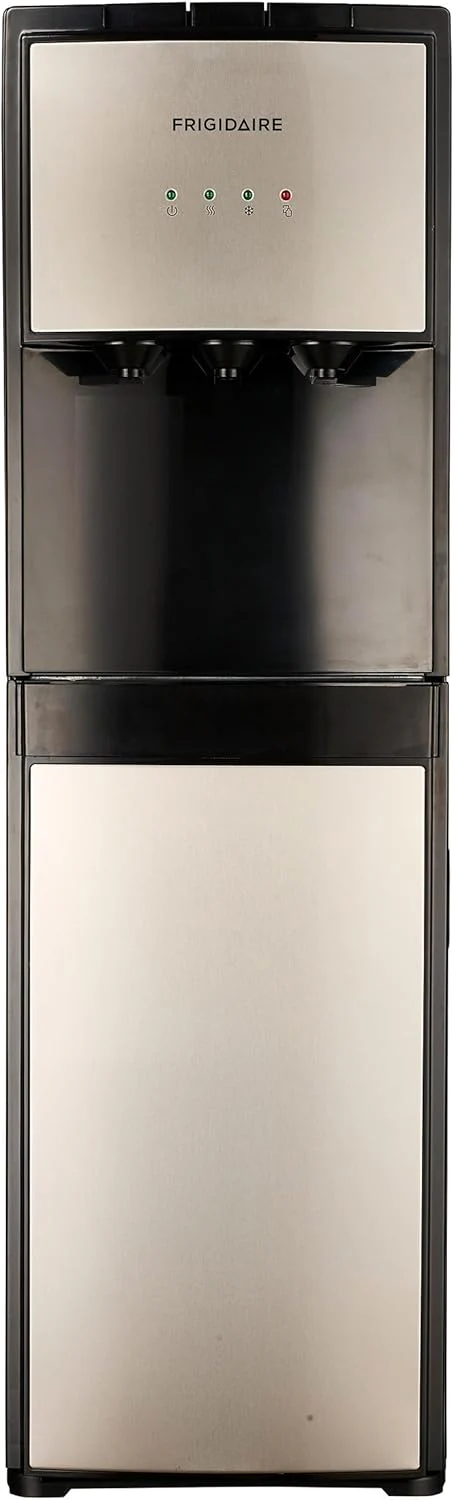 Frigidaire EFWC498 - Top Loading Cooler Dispenser -Hot & Cold Water - Child Safety Lock - Innovative Slim & Sleek Design, Holds 3 or 5 Gallon Bottles - Black