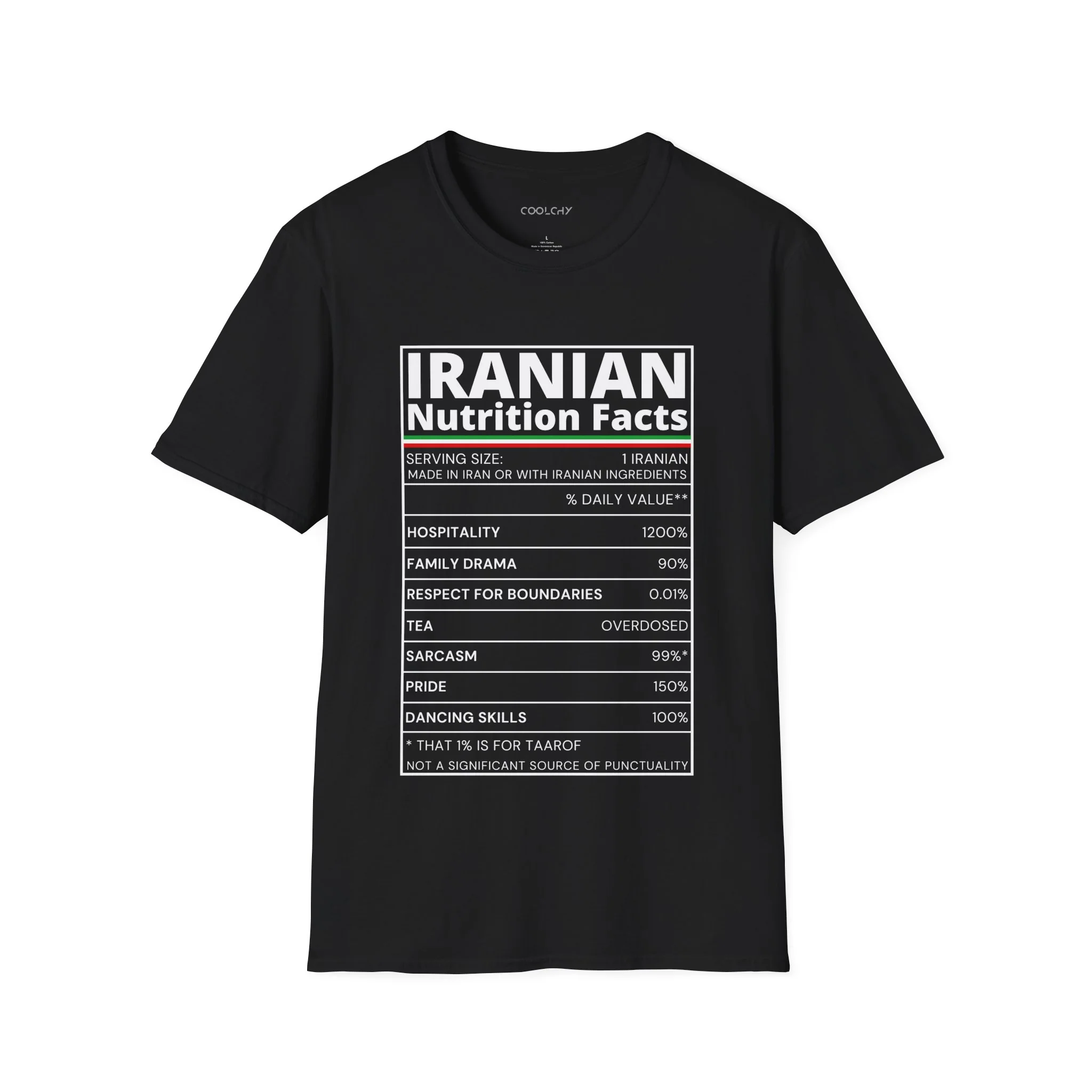 Iranian Nutrition Facts Unisex T-Shirt
