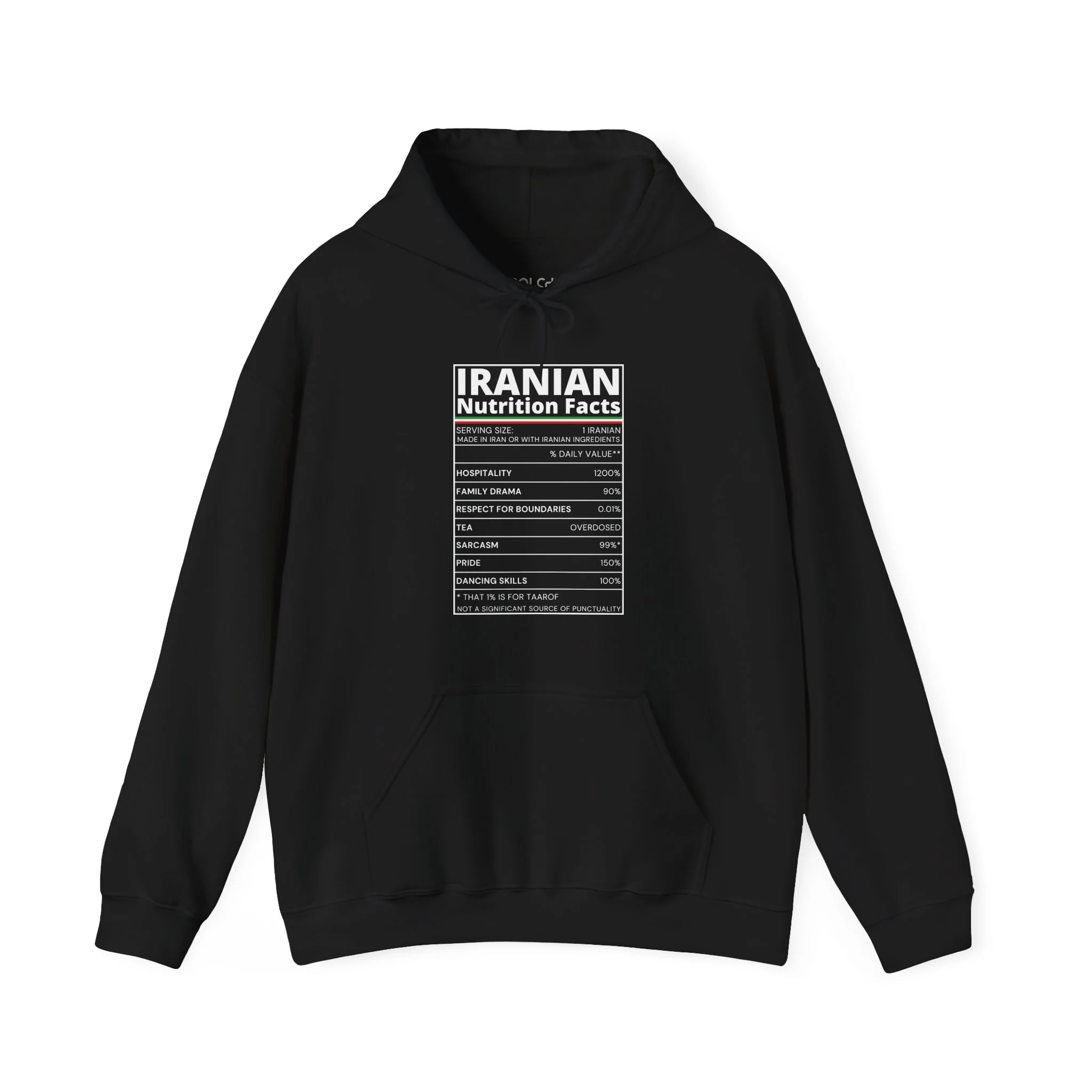 Iranian Nutrition Facts Hoodie