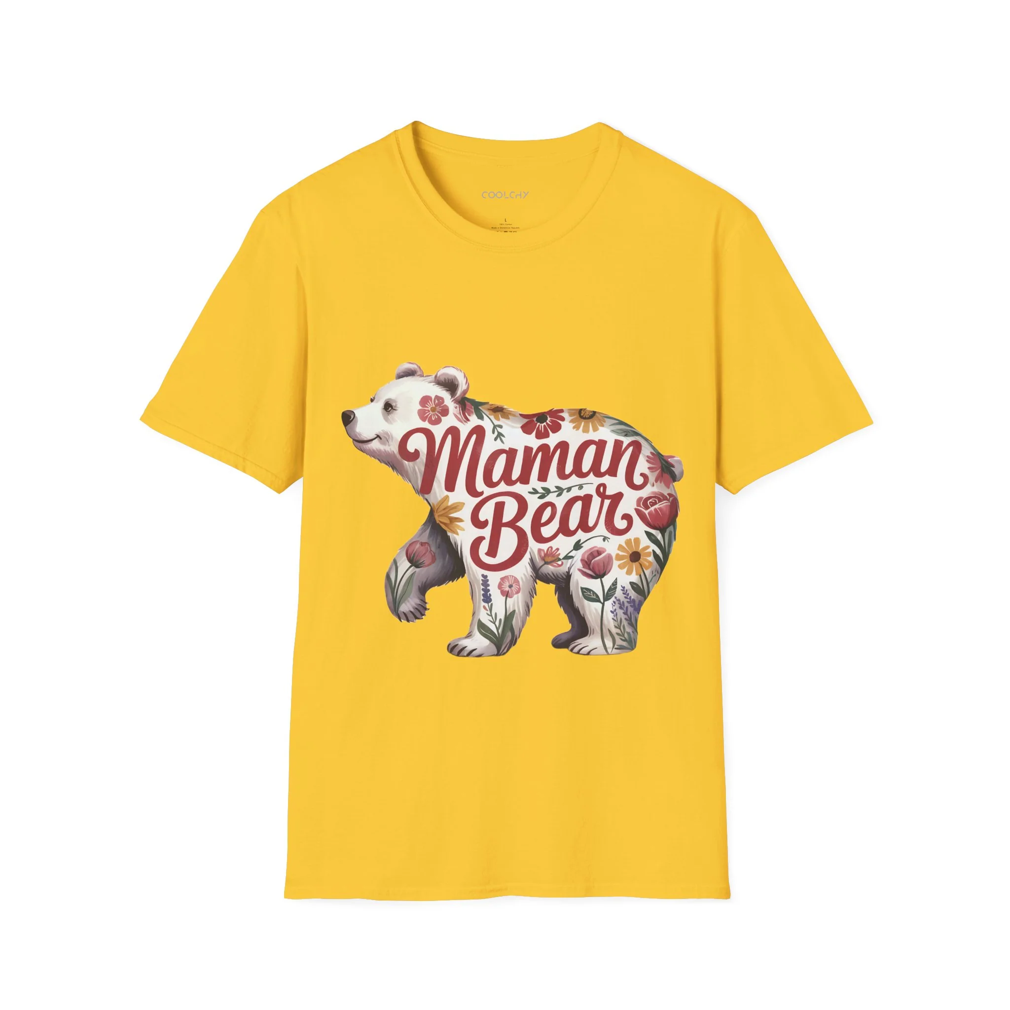 Maman Bear Floral Full Unisex T-Shirt